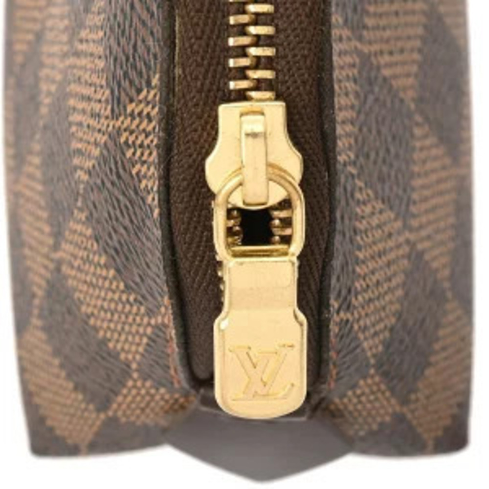 Louis Vuitton Damier Pochette Cosmetic Brown Canvas Pouch - Picture 8 of 10